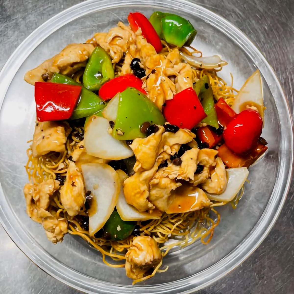 Chicken with Black Bean Sauce Chow Mein 豉汁鸡炒面